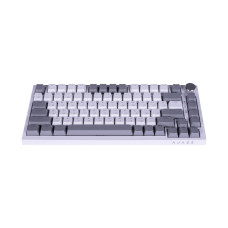 Клавиатура, Ajazz, AK820/Red/GW, AK820, Игровая, Механическая, 75%, AS Red Switches, USB, Подсветка голубая/белая, Анг/Рус, Белый