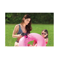 Насос электрический QuickFill AC/DC Electric Pump (220В/12В), INTEX, 66634, Пластик/металл, 480 л/мин, От электросети и автомобильного прикуривателя, Встроенная термозащита, 3 насадки, Чёрный, Цветная коробка