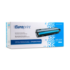 Картридж, Europrint, EPC-CE741A, Синий, Для принтеров HP Color LaserJet CP5220/CP5225, 7300 страниц.
