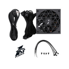 Блок питания, 1STPLAYER, HA 650W BK, 650W, ATX, 80+, APFC, 20+4pin, 4+4pin, 4*Sata, 2*Molex, 2*PCI-E 6+2-pin, Non-modular, Вентиялтор 14см, 145х150х86мм, Черный