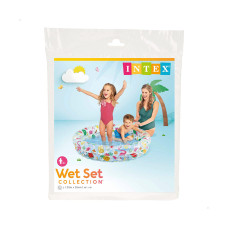 Детский надувной бассейн Ice Pop 122 х 25 см, INTEX, 59421NP, Винил, 150л., 2+, Двухкамерный, Многоцветный, Пакет