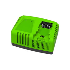 Быстрое зарядное устройство, Greenworks, G40UC5(2945107RU), 40V, 5.0 А, Вход 220-240 В, 50-60 Гц, 1.5 А макс., Выход 40 В, 5.0 А, Масса без упаковки 0,68 кг, Время заряда , - АКБ 2.0 Ач 24 мин , - АКБ 4 Ач 48 мин , - АКБ 5 Ач 60 мин, - АКБ 8 Ач 96 мин.,Че
