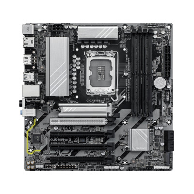 Материнская плата, Gigabyte, B860M DS3H WIFI6E (4719331866815), LGA1851, iB860, 4xDDR5 5600/6500/9066(OC), 4xSATA3, Raid, 2xM.2 (PCI-E 4.0x4/x2), 2хDP, 1xHDMI, 4xPCI-Ex16, WiFi, mATX