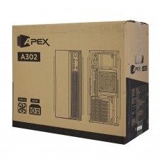 Корпус MATX midi tower APEX A302, 1*120 fan, (400W) 