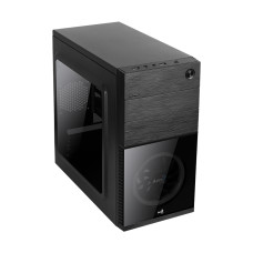 Компьютерный корпус, Aerocool, CS-105 Blue ACCS-PC09011.B1, Micro ATX/mini-ITX, USB 1*3.0/1*2.0, HD-Audio+Mic, Кулер 120мм LED, Высота процессорного кулера 148 мм, Длина VGA до 320мм, 1*5.25"/ 2*3.5"/1*2.5", 361x187x355мм, Без Б/П, Чёрный
