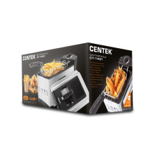 Фритюрница, Centek, CT-1431, 1800 Вт, Объём 3.5л, Чаша - эмаль, 130-190 С°, Ручки на корпусе, Окно