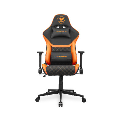 Игровое компьютерное кресло, Cougar, ARMOR One V2 F, Тканное покрытие, (Ш)57*(Г)52*(В)126 (134) см, Чёрно-Оранжевый