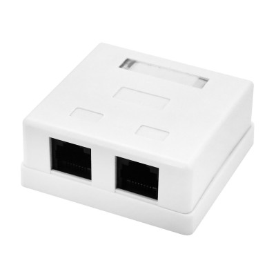 Розетка сетевая Cablexpert NA-TA/1 Net Socket RJ-45+RJ11 2 разъём