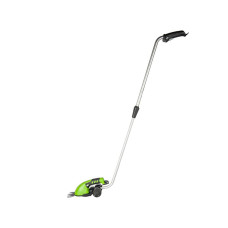 Садовые ножницы аккумуляторные, Greenworks, G72GS(1600807RU), 7,2V со встроенным аккумулятором 2 Aч и телескопической ручкой, Преимущества модели Легкий вес - 0,7 кг., Лезвие с алмазной заточкой для стрижки кустов длиною 16 см и шагом среза 10 мм, Лезвие 