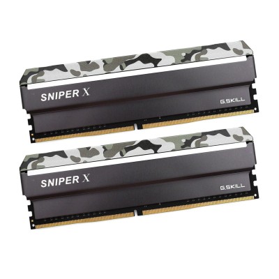 Оперативная память G.Skill Sniper X F4-3200C16D-16GSXWB, DDR4, 16 GB, urban camo DIMM kit <3200MHz> (2x8GB), 16-18-18-38, Оперативная память G.Skill Sniper X F4-3200C16D-16GSXWB, DDR4, 16 GB, urban camo DIMM kit <3200MHz> (2x8GB), 16-18-18-38,