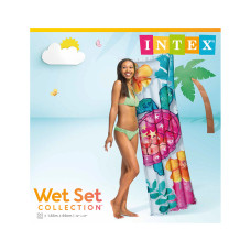 Пляжный матраc для плавания Fashion 183 х 69 см, INTEX, 59720EU, Винил, Двухкамерный, Рыбки/Черепаха/Цветы в ассортименте, Пакет