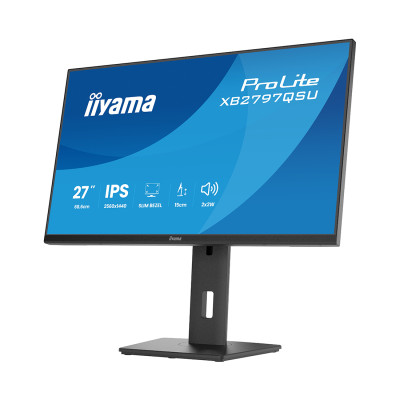 Монитор, iiyama, ProLite XB2797QSU-B1, 27", 2560x1440, IPS, 75Гц, 16:9, 350 кд/м, 1000:1, 1 мс, 178/178, HDMI*2, DP*1, USB A*2, USB C*2 , VESA 100*100 мм, Черный