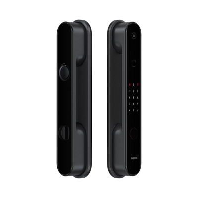 Умный дверной замок, Aqara, Door lock D100 Zigbee, ZNMS20LM, литий-ионная аккумуляторная батарея 2480 мАч (7,2 В), вход Type-C для аварийного питания (5 В), Zigbee 3.0, Bluetooth 5.0, NFC, Рабочая температура -10°C -+55°C, Ширина двери: 40 - 80 мм, Масса 