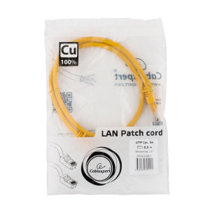 Патч-корд Cablexpert PP10-0.5M/Y, желтый 