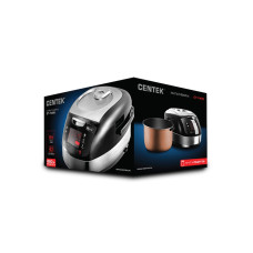 Мультиварка, Centek, CT-1472, Керамическое покрытие, 860Вт, 5.0л, LED, 21 программа, Черный/Сталь