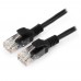 Патч-корд Cablexpert PP12-2M/BK, черный Cable Patch cord UTP 5e-Cat 2 m