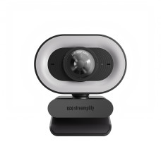 Веб-Камера, Streamplify, CAM PLUS-FHD-2M60-LIGHT-BK, 1920x1080, 2.0Mpx, 80 градусов, USB 2.0 Type A, Микрофон, Автофокус, Подсветка, Крепление: зажим, Длина кабеля: 200 см, Черный