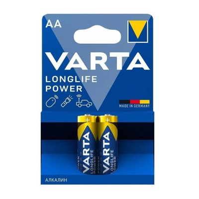 Батарейки Varta AA (LR6/MN1500) [4906-2] High Energy, alkaline, комплект - 2 штуки, [4906-2]