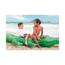 Надувная игрушка для катания верхом Аллигатор (Giant Gator) 203 х 114 см, INTEX, 58562NP, Винил, 6+, Зеленый, Цветная коробка