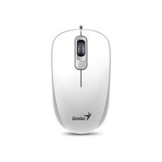 Компьютерная мышь, Genius, DX-110, Оптическая, 1000dpi, USB, Длина кабеля 1,5 метра, Белая