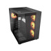 Компьютерный корпус, Cougar, FV150 RGB, ATX/Micro ATX/Mini ITX, USB 1*Type C/2*3.0, 4 Pole Headset Audio, Кулер 4*12см ARGB, Высота процессорного кулера до 180 мм, Длина VGA до 400мм, 2*3.5"/1+1*2.5", Слот 7+3, Толщина 0,6мм, 400x300x420мм, Без 