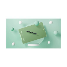 Графический планшет, XP-Pen, Deco 01 (V3) green, Разрешение 5080 lpi, Чувствительность к нажатию 8192, Интерфейс USB, Рабочая область 10"х6,25", Зелёный