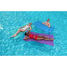 Пляжный матрас для плавания Float'n Roll 213 х 86 см, BESTWAY, 44020, Винил, Двухкамерный, Встроенная подушка, Максимальная нагрузка 90 кг., Синий/Зелёный/Фиолетовый в ассортименте, Пакет