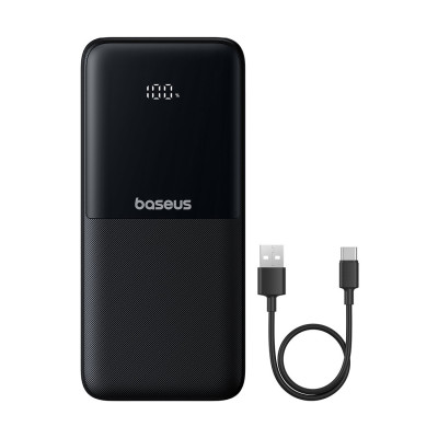 Портативный внешний аккумулятор, Baseus, Lipow Dual-Cable (P10079101123-00), 10000mAh, 22.5W, Черный