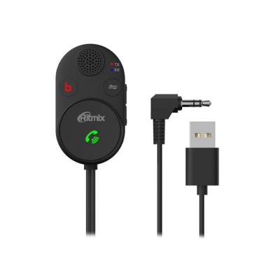 Автомобильный Bluetooth ресивер-трансмиттер Ritmix BTR-200 receiver-transmitter BT 5.3, USB power