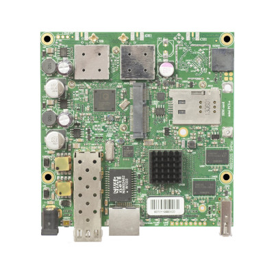 Беспроводной маршрутизатор, MikroTik, RB922UAGS-5HPacD, RouterBOARD, 1 порт 10/100/1000М, 1 порт SFP, 5GHz, 802.11a/n/ac, 867 Mbit/s, 1 слот Mini SIM, 1 порт USB-A, RouterOS, -40°С до 70 °C, плата без внешнего корпуса
