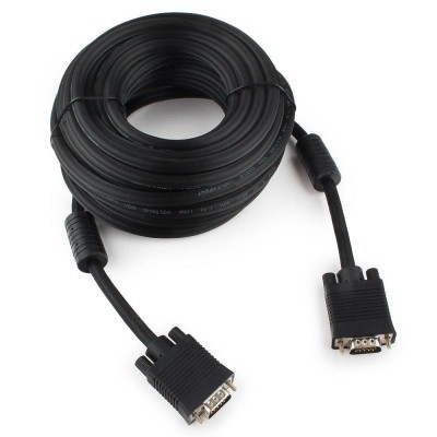 Кабель SVGA 15m/15m, Cablexpert CC-PPVGA-10M-B, 10м Cable (for KVM - switch box), экранированный
