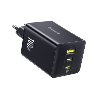Адаптер питания, Baseus, EnerFill FE11 (P10182102123-00), 2C+U, 100W, Черный