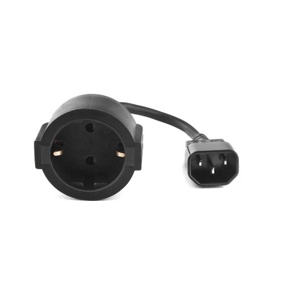 Кабель питания, Cablexpert PC-SFC14M-01, 0.15м Cable power, C14 - евророзетка Schuko, black Кабель питания, Cablexpert PC-SFC14M-01, 0.15м Cable power, C14 - евророзетка Schuko, black