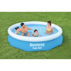 Семейный надувной бассейн Fast Set 305 х 66 см, BESTWAY, 57456, Винил, 3200 л., Голубой, Цветная коробка