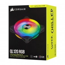 Комплект вентиляторов Corsair iCUE QL120 RGB, 12cm (Triple Fan with Lighting Node CORE) 