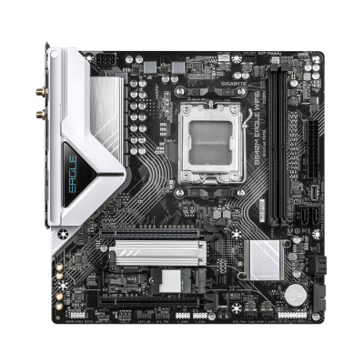 Материнская плата, Gigabyte, B840M EAGLE WIFI6 (4719331868970), AM5, B840, 2xDDR5 4400/4800/5200/7600(OC), 4xSATA3, Raid, 2xM.2 (PCI-E 4.0x4/x2, PCI-E 3.0x2), 1хDP, 1xHDMI, 2xPCI-Ex16, WiFi, mATX