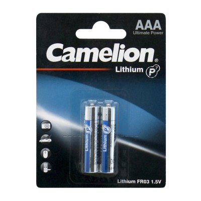 Батарейки Camelion AAA (FR03-BP2) Lithium, комплект - 2 штуки