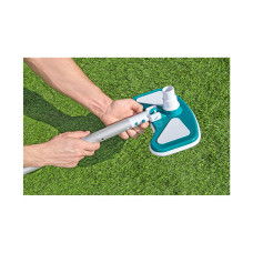 Насадка-вакуумная щетка для чистки бассейна AquaClean 27.9 х 15.2 см, BESTWAY, 58282, Пластик, Внутренний диаметр крепления 30мм, Синяя, Цветная коробка