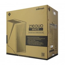 Корпус ATX midi tower Zalman Z10 Duo, (без БП), Белый 