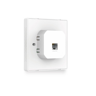 Wi-Fi точка доступа, TP-Link, EAP115-Wall, Настенная, 802.11n/g/b, N300, 2 порта Ethernet 10/100 Мбит/с, PoE (IEEE 802.3af), 2 встроенные всенаправленные антенны