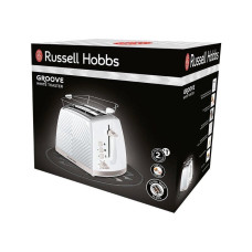Тостер, Russell Hobbs, 26391-56, Мощность 850Вт, 2 отделения, 6 режимов, Функция "Размораживание", Функция "Отмена", Функция «Пауза» во время приготовления, Пластик, Белый