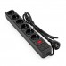 Сетевой фильтр ExeGate SP-6-USB-1.8B, 1.8м, Черный 6 розеток+2xUSB, Black