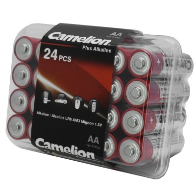 Батарейки Camelion AA (LR6-PB24) alkaline Plus, комплект - 24 штук