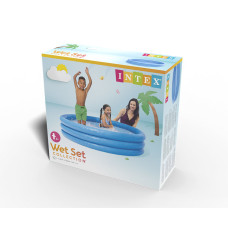 Детский надувной бассейн Crystal Blue 147 х 33 см, INTEX, 58426NP, Винил, 330л., 2+, Синий, Цветная коробка