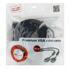 Кабель SVGA 15m/15m, Cablexpert CC-PPVGA-30M-B, 30м 