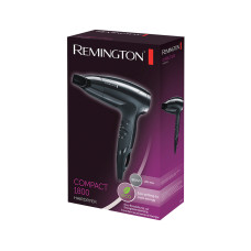 Фен, Remington, D5000, Дорожный, Мощность 1800W, Тип мотора DC мотор, 2 скорости, 3 температурных режима, Защита от перегрева, Кабель 180см, Черный