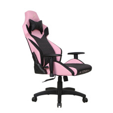 Игровое компьютерное кресло, 1STPLAYER, WIN 101-BKPK, 6974418982873, Рекомендуемый рост: до 190 см, Рекомендуемый вес: до 160 кг, Эко кожа, Угол наклона 90°-150°, Металлическая основа кресла, Механизм качания: топ-ган, Черно-розовый