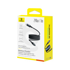 Интерфейсный кабель, Baseus, PicoGo Magnetic (P10376800121-00), USB-C to USB-C, 240W, Черный