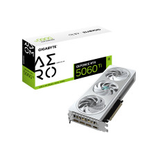 Видеокарта, Gigabyte, RTX5060Ti AERO OC 8G (GV-N506TAERO OC-8GD) 4719331356040, GDDR7, 128bit, 1-HDMI, 3-DP, Windforce 3X Fan, 281*119*40 мм, Цветная коробка