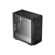 Компьютерный корпус, Deepcool, CG560 R-CG560-BKAAE4-G-1, E-ATX/ATX/Micro ATX, USB 3.0*2, 3*120mm ARGB/1*140mm, HD-Audio+Mic, Высота процессорного кулера до 175мм, Длина VGA до 380мм, 2*3.5"/2*2.5", Слот 7, Сталь 0,9, 452x230x470мм, Без Б/П, Чёрн